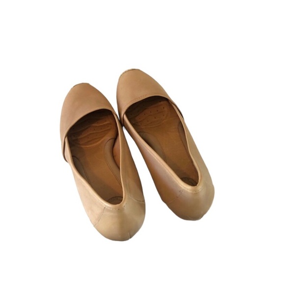 NURTURE Tan Cream Beige Espadrilles with woven heel - Picture 4 of 7